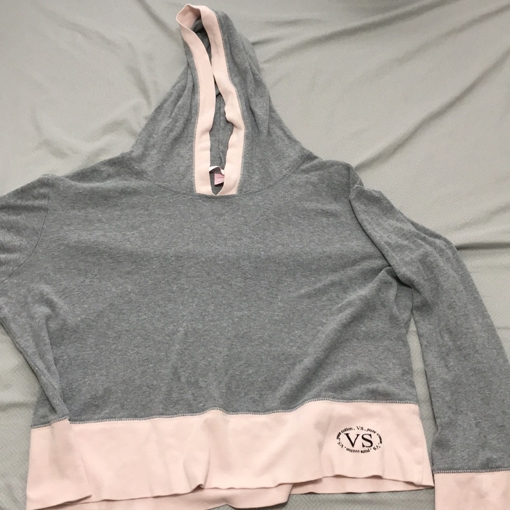 Gray Victoria’s Secret crop top sweater